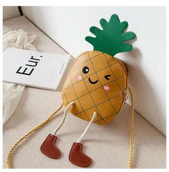 

Spring 2020 new cartoon pineapple children's school bag new girls travel bag cute coin purse fashion small school bag