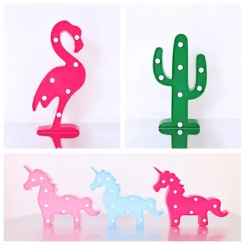 

Tropical Green Cactus LED Desk Lamp Creative 3D Night Light Decoration Kid Bedroom House Table Deco Party Birthday lamp