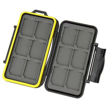 

Water-resistant Shockproof Storage Memory Card Case For 12 SD Cards Bag