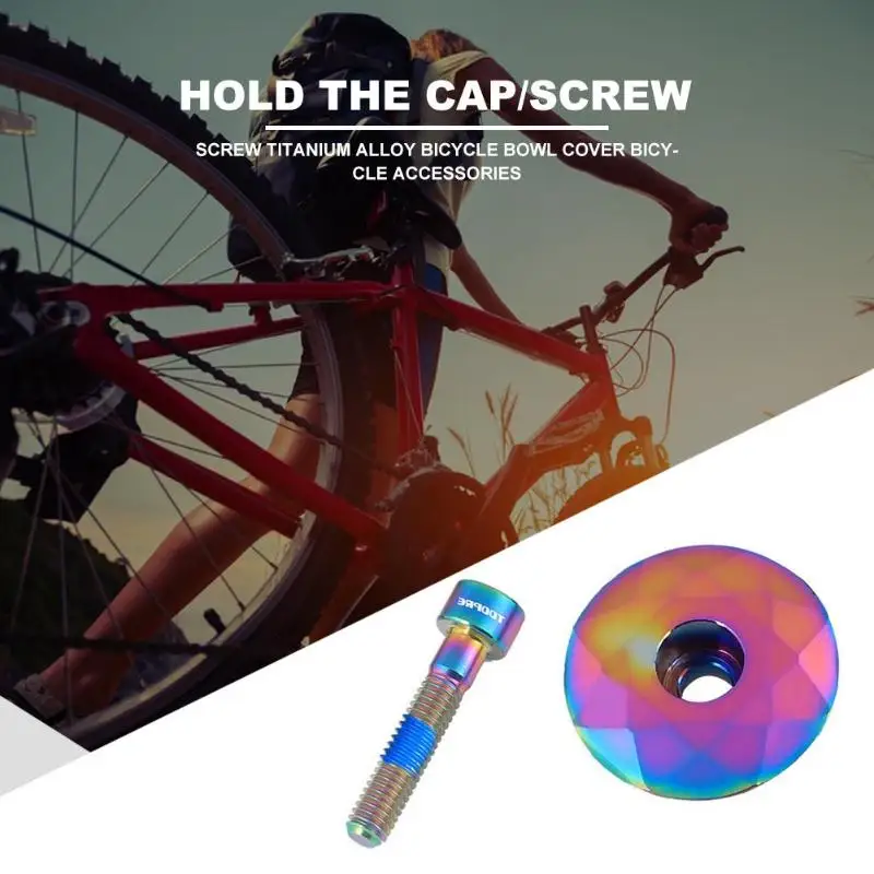 Горячая велосипедная каретка крышка сплошной цвет MTB велосипедный вынос велосипед из титанового сплава гарнитура верхняя крышка велосипедные снасти