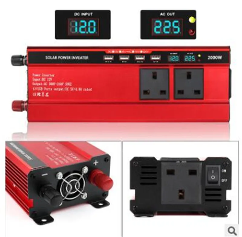 

Car Inverter 12V 220V 5000W Peak Power Voltage Transformer Converter DC 12V To AC 220V Modified Sine Wave Solar Inverter
