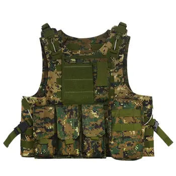 

Security Outdoor Tactical Waistcoat Combat Molle Military Multi Pockets Hunting Vest Oxford Airsoft Waregame Paintball Equipment