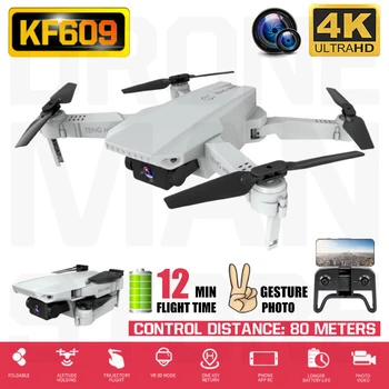 

KF609 RC Drone With Camera 4K Selfie Follow Me Mini Quadcopter Dron FPV Drones Remote Control Helicopter Quadrocopter Toys Gift