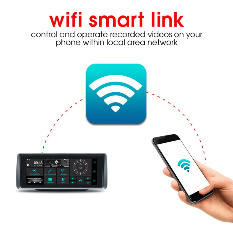 Новинка 6,86 дюймов 3g Автомобильный видеорегистратор для Android5.1 Gps Naivgation Wifi Hd 1080P видеорегистратор телефон приложение удаленный монитор A918