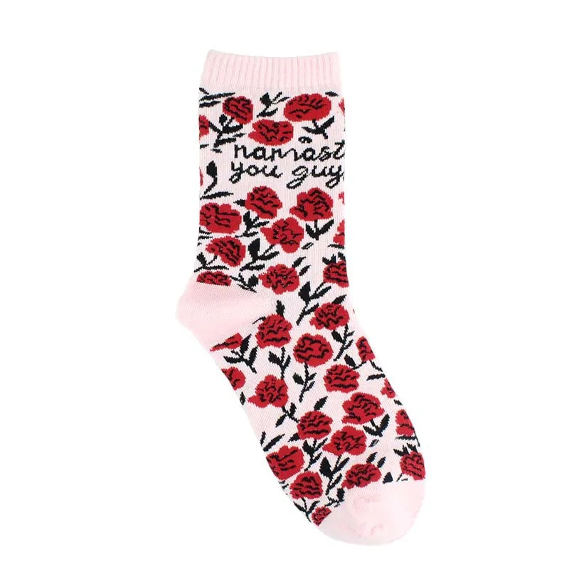 RoseS Короткие креативные носки для взрослых с героями мультфильмов, носки с розами, криком, певицей, пением, крутой собакой, танцовщицей, танцами, радугой, с большим ртом, для девочек - Цвет: RoseS
