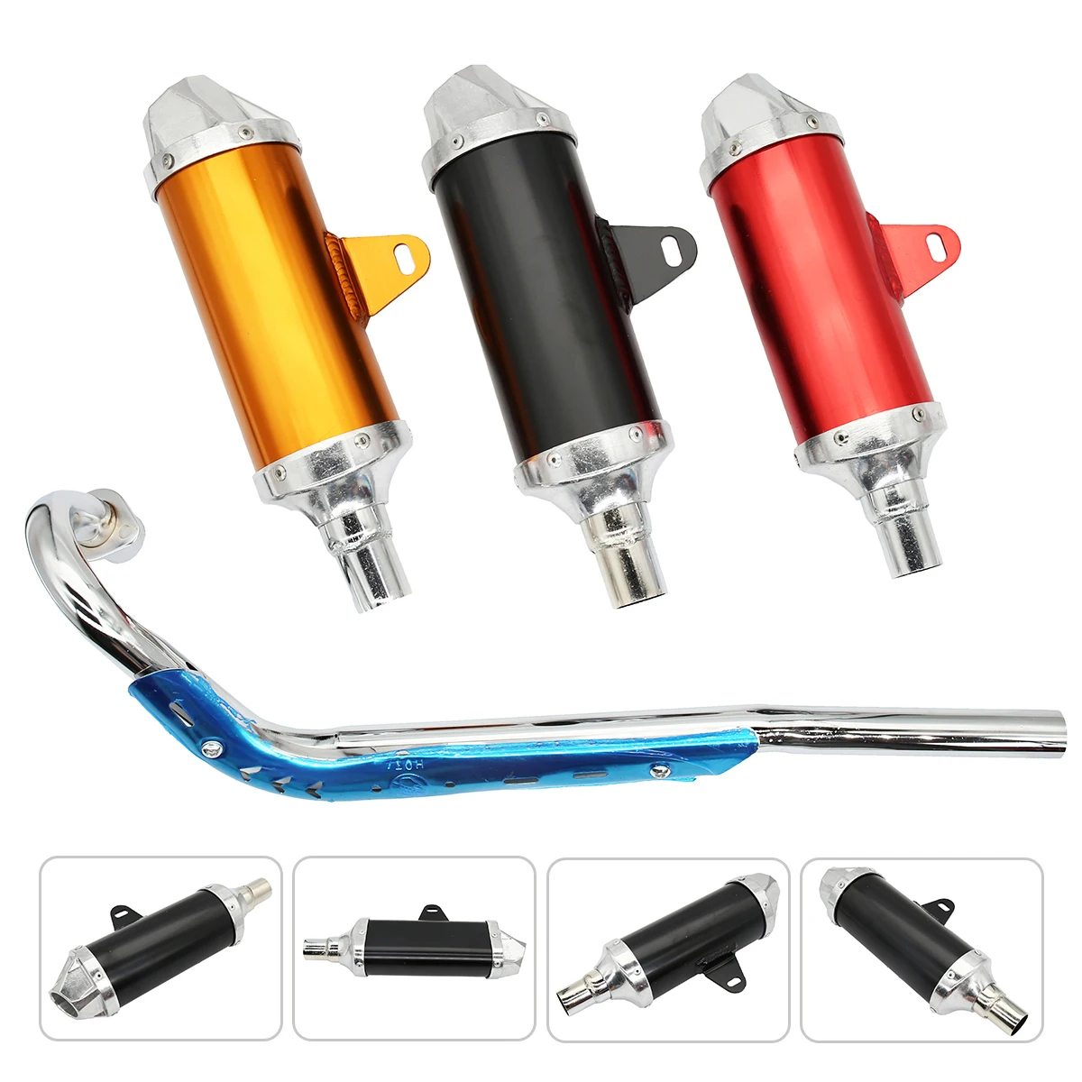 Silenziatore Del Tubo Di Scarico Del Motociclo Per Tubo Di Scarico In Alluminio Cinese Kayo Bse Apollo Pit Bike Dirt Bike 110Cc 125Cc