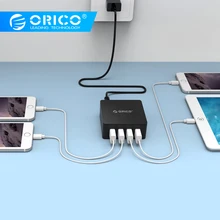 ORICO USB зарядное устройство, 4 порта, европейская вилка, универсальное зарядное устройство для смартфона, 5 В, 6.0A, 30 Вт, выход для Xiaomi iPhone