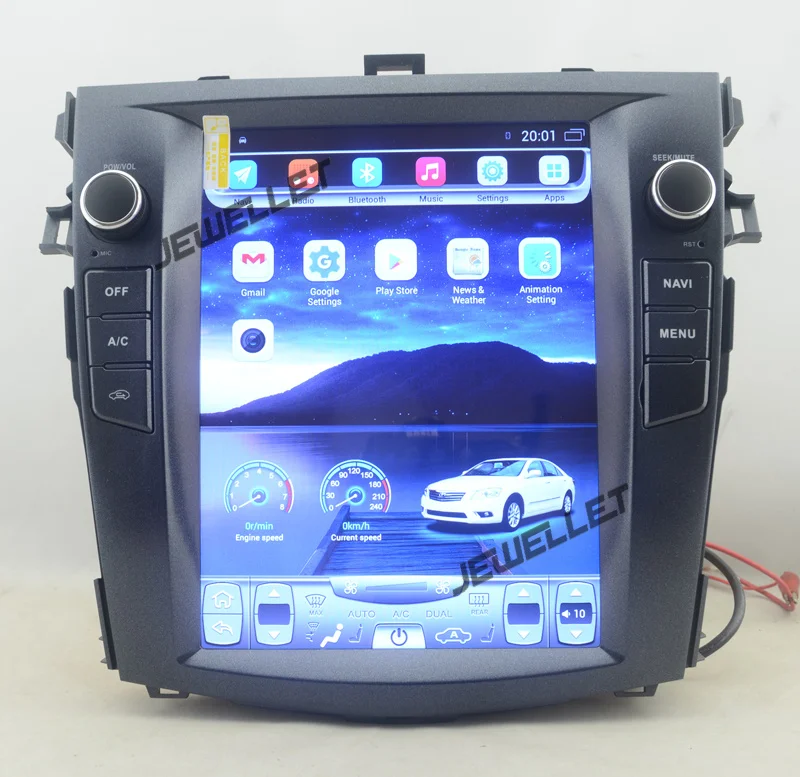 10," tesla стиль вертикальный экран Восьмиядерный Android 8,1 Стерео gps навигация для Toyota Corolla 2006-2013