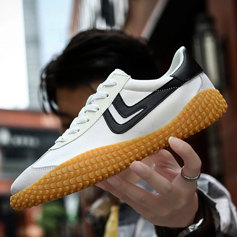 

A-Gump running shoes men wear breathable thin section deodorant Oxford bottom canvas casual white shoes 2019 new autumn and wint