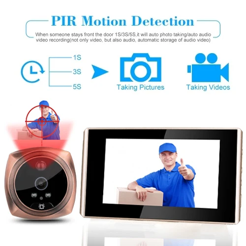 

4.3 Inch Smart Electronic peephole door viewer/video doorbell