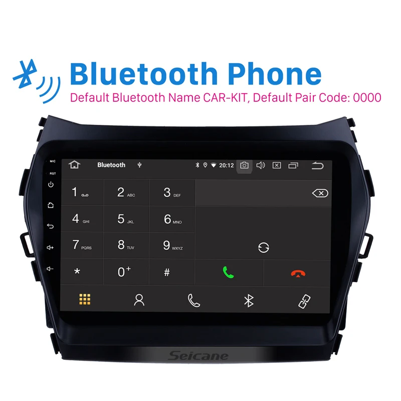 Автомагнитола Seicane 9 дюймов Android 10 0 для Hyundai Santa Fe IX45 GPS Navi сенсорный экран
