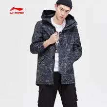 Li-Ning мужской тренд, Тренч, полиэстер, обычная посадка, ветровка, куртка, подкладка, Спортивная, с капюшоном, ветровка, куртки, пальто AFDP023 CJFM19