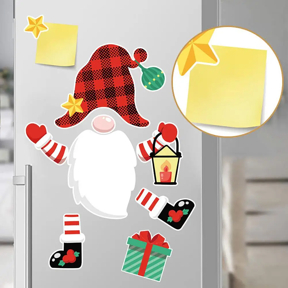 Christmas Refrigerator Magnet Set Cute Fridge Stickers Ornaments Art Wall Decor Gifts | Дом и сад
