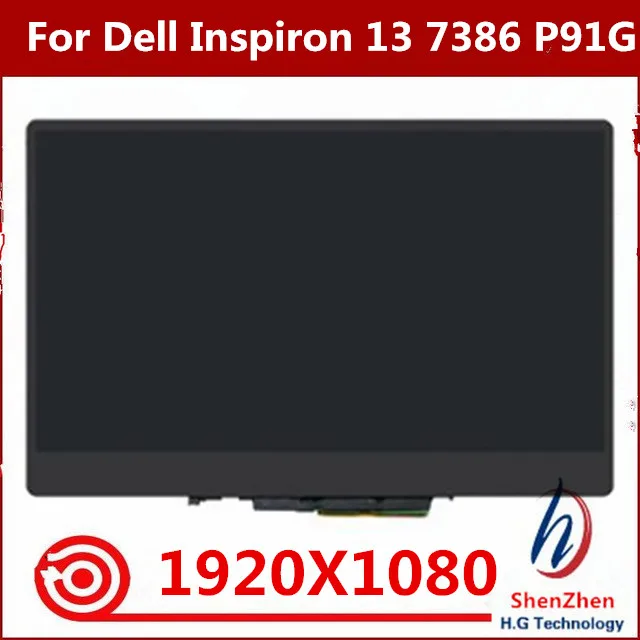 

FHD IPS LCD Display LED Panel Touch Screen Digitiser Glass Assembly with Frame for Dell Inspiron 13 7386 P91G P91G001