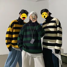 

New Autumn And Winter Couple Sweaters, Unisex Trendy Sweaters For Men And Women, Contrast Striped Sweaters