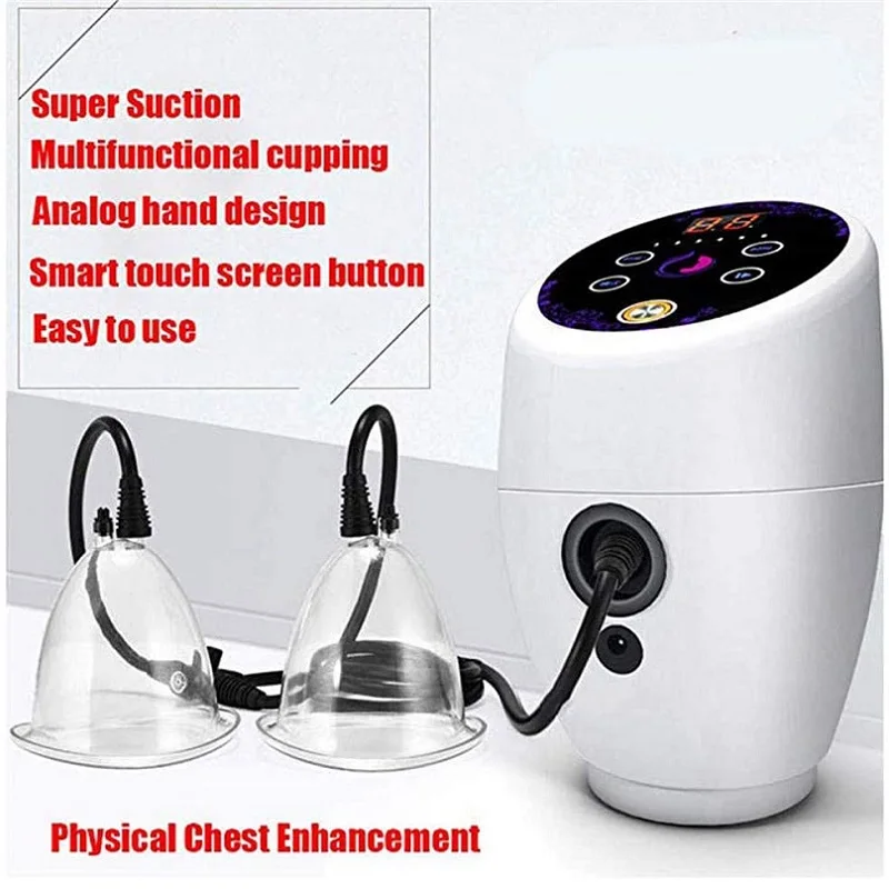 Electric Vacuum Therapy Machine Electric Breast Pumps For Body Slimming Breast Enlargement Suction Pump Massage Cup Skin Lifting