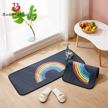 

Bubble Kiss Thicken Kitchen Carpet Japanese Rainbow Pattern Carpet For Bedroom Bedside Floor Area Rug Absorbent Bathroom Doormat