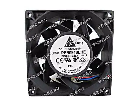

3-проводной Вентилятор охлаждения сервера Delta Electronics PFB0948EHE 7L1J DC 48 В 0,26 а 90x90x38 мм