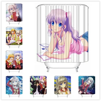 

Musife Custom High Quality Japanese anime Charlotte Shower Curtain Waterproof Bathroom Polyester Fabric Bathroom Curtain