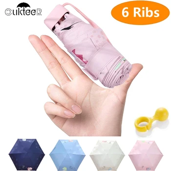 

Cartoon dinosaur Mini Pocket Umbrellas Small Kids 5 Folding Umbrella Rain Windproof Anti-UV Umbrella for Women Kid Parasol