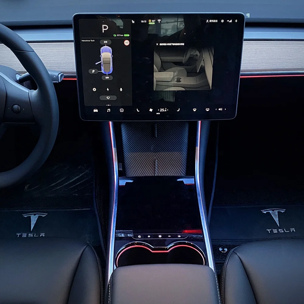 Nestour 20162020 Tesla Model Y Interior Car Neon Lights, (Center