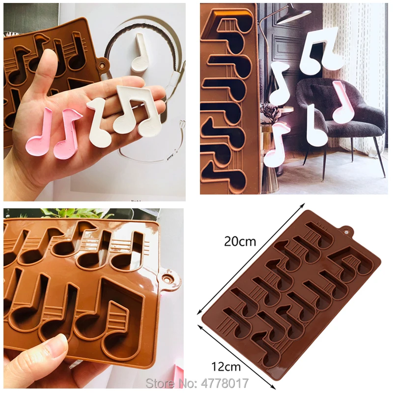 Thickened Digital numerals Concrete molds baby diy Alphabet Music notes teaching Clay Cement Molds for Plaster decoration