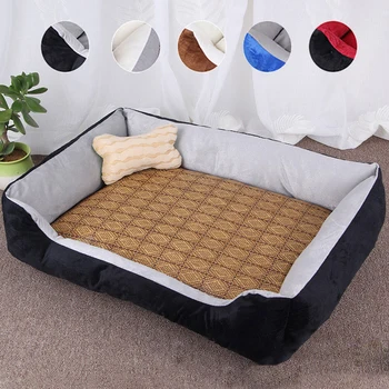 

All Seasons Pet Nests Bed Rattan Mats Pad Bone Toys Pillow Beds & Sofas Hand Wash XXS XS S M L XL Breathable Mixed Material