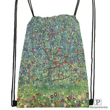 Custom gustav_klimt_@ 1 походная сумка на шнурке милый рюкзак для детей(черная спинка) 31x40 см#2018612-01-(5