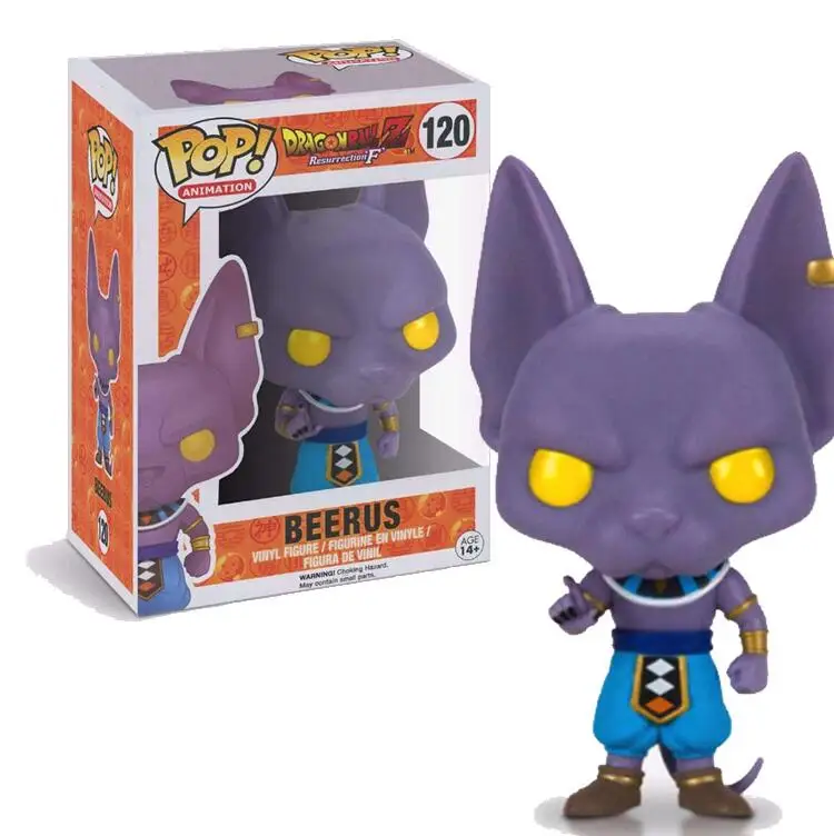 Funko Pop супер Dragon Ball-Z Вегета ГОКу действие персонажа Рождественский подарок Детская модель Кукла бог, супер сайян игрушка BEERUS - Цвет: 120with box