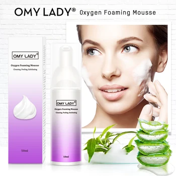 

Omy lady 50ml oxygen foam mousse deep cleansing face cleanser moisturizing oil control retractable pores remove blackhead
