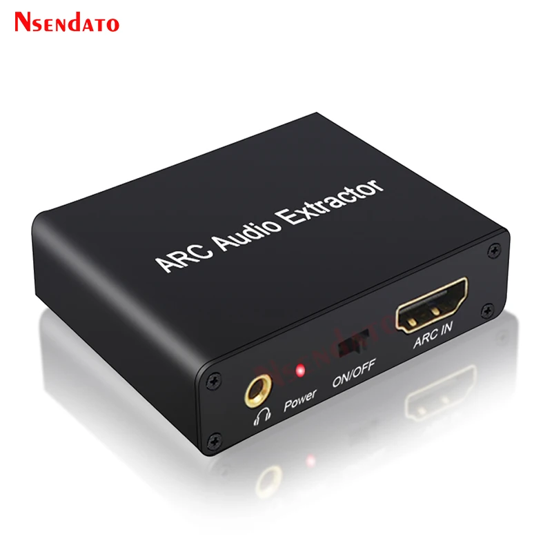 Hdmi Arc Audio Extractor l r Coaxial Spdif Jack Conversor de Canal de Retorno para Fibra Rca 35 mm Fone de Ouvido para tv Dac