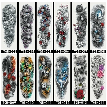 

Waterproof Arm Temporary Tattoo Large Temporary Tattoo Full Arm Tattoo Sticker Sleeves Popular Flowers Tattoos rawing Body Art