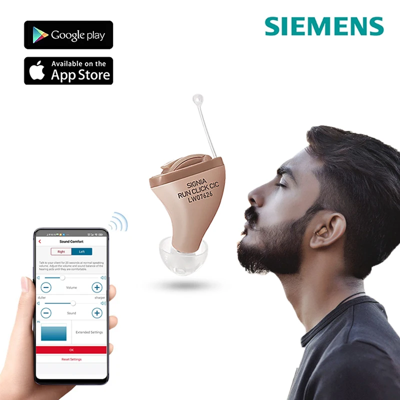 SIEMENS Hearing Aids Original 8 Channel Programmable Digital Signia Invisible Hearing aid Mobile Phone Remote Adjust hearing aid