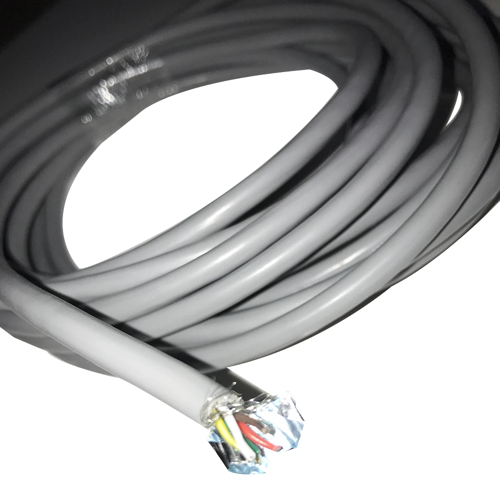 

Кабель диаметром 15AWG, серый 6-жильный провод из ПВХ для передачи сигнала связи, 10 метров, внешний диаметр 5,9 мм, электрический провод из луженой меди