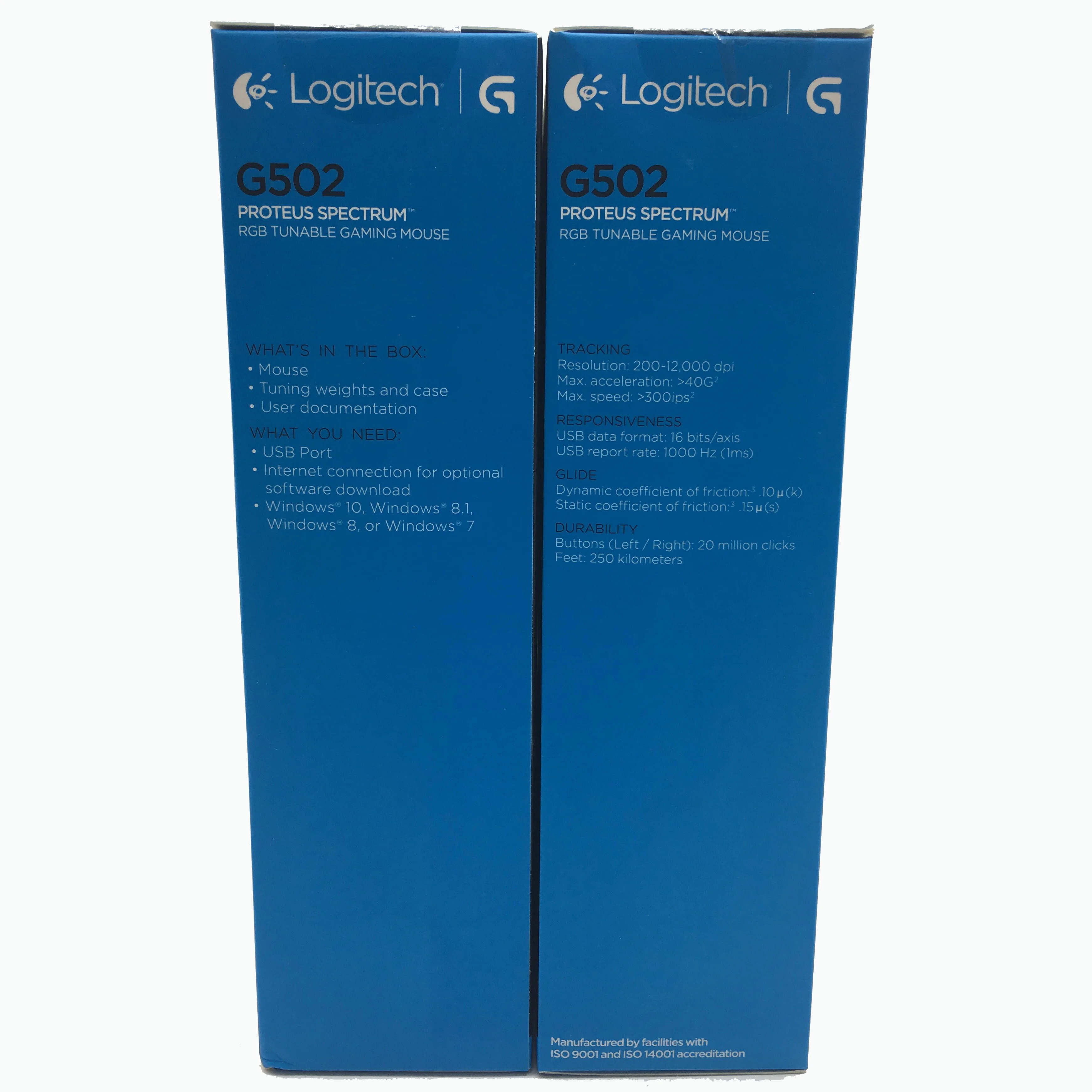 100% натуральная английский упаковка Logitech G502 RGB светодиодный Proteus спектра