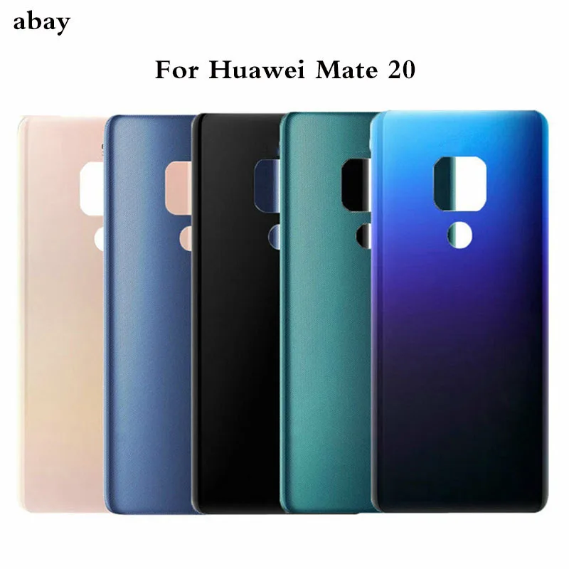 Для huawei mate 20 Крышка для батареи Задняя стеклянная панель Задняя Дверь чехол для huawei mate 20 Крышка для батареи mate 20 ремонт 6,53''