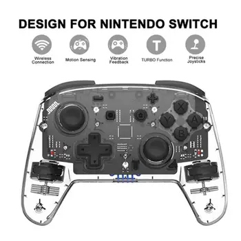 

New Transparent Wireless Controller For Nintendo Switch Bluetooth Remote Controller For Switch For Turbo Vibration Motion