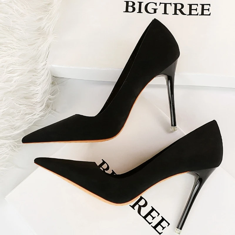 Shoes Suede Women Pumps New High Heels Fashion Sexy Party Shoes Stiletto Ladies Shoes Women Heels Plus Size 42 43