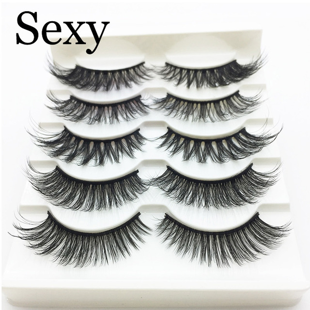 Pairs 3d mink hair false eyelashes natural Long Eye Lashes Wispy Makeup Extension Tools sexy mink eyelashes eye lashes cilios