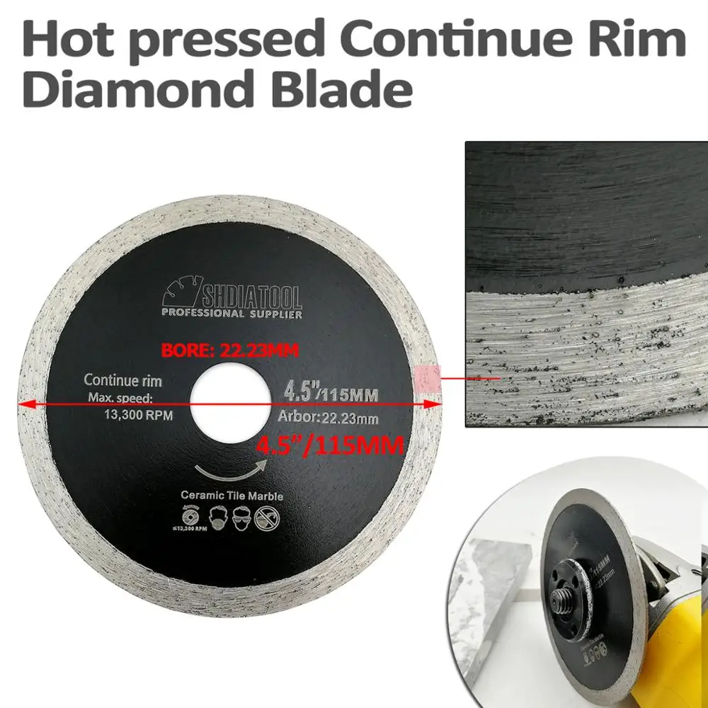SHDIATOOL 2 шт 105 мм или 115 мм горячего прессования тонкие алмазные лезвия алмазные режущие диски керамическая плитка без чипа