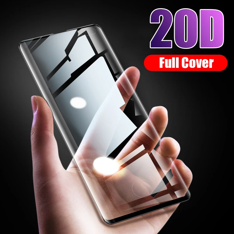 20D изогнутый край Полное покрытие защитное стекло на для samsung Galaxy S10 S10E Lite S8 S9 Plus Note