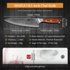 XINZUO-couteau de cuisine Chef japonais 8.5 po, haute teneur en carbone, 67 couches d'acier inoxydable, coutellerie Gyuto avec manche en bois de rose ► Photo 2/6