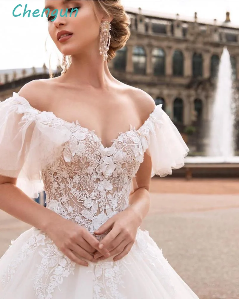 Hot-Sale-Appliqued-Wedding-Dress-Bridal-Gowns (1)副本