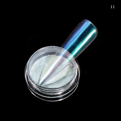 Rainbow color11 Лак для ногтей 0,2 г/горшок сверкающий хромированный блеск ледяной прозрачный/пудра с волшебным эффектом пигмент УФ гель зеркальный блеск CFT5568 - Цвет: Rainbow color11