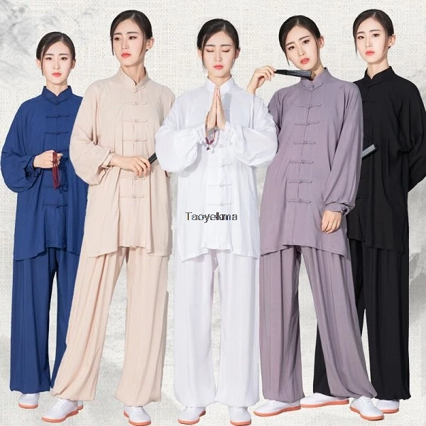 Billig Taoyekma Hohe Qualität 5 Farben Tai chi Uniform Baumwolle Wushu Kung fu Kleidung Kinder Erwachsene kampfkunst Wing Chun Anzug t112