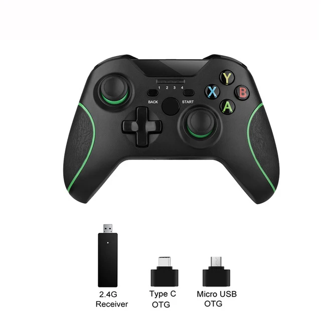 2,4G беспроводной контроллер для Xbox One консоль для ПК для Android геймпад для смартфона джойстик - Цвет: without clip