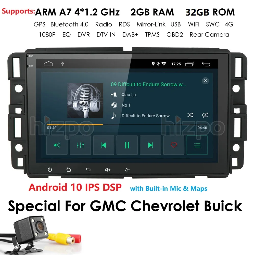 Android 10 8 Inch 2 Din 2GB RAM Car Radio GPS Multimedia Player For Chevrolet/Silverado/Tahoe/Monte GMC Yukon/Denali/Acadia WIFI