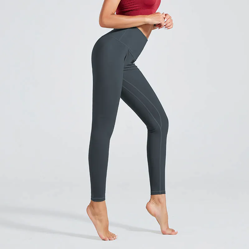

Ladies Basic Pattern High Waist Full Length Stretchy Ultra Soft 80% Nylon 20% Spandex Compression Fitness Sport Leggings 2019