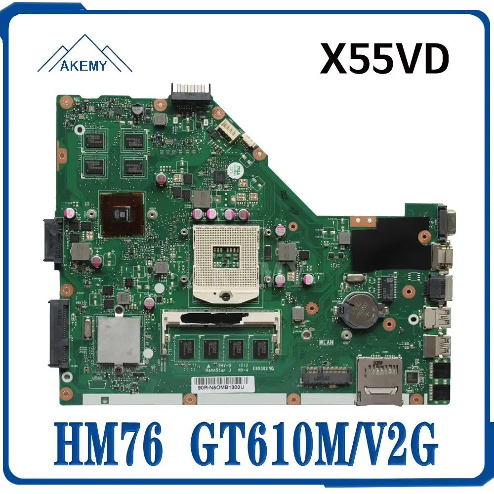 X55VD Mainboard For Asus X55V Motherboard REV2.0 REV2.1 Laptop with GT610M + 2GB Test work 100% | Компьютеры и офис