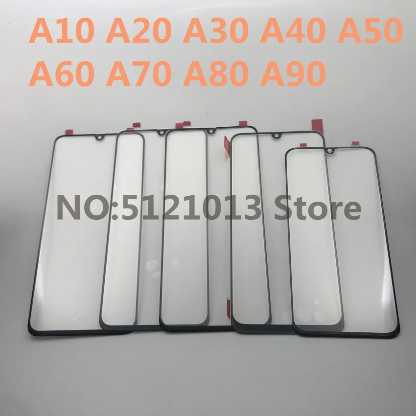 Original new For Samsung Galaxy A10 A20 A30 A40 A50 A60 A70 A80 A90 2019 Touch Screen Front Glass Panel LCD Outer Lens | Мобильные